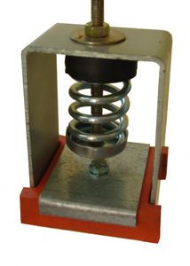 amortiguador de vibración / mecánico / de caucho / de acero