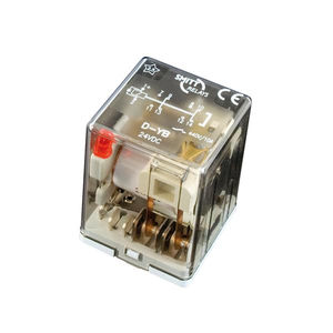 relé electromecánico 24 V CC / enchufable / de potencia