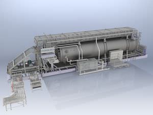 esterilizador de proceso / de vapor / rotativo / horizontal