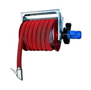 enrollador de tubo / motorizado / retráctil / para gases de escape