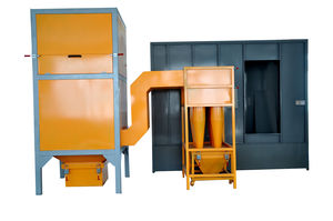cabina de pintura abierta / para piezas de recambio / con filtro / con ventilación horizontal