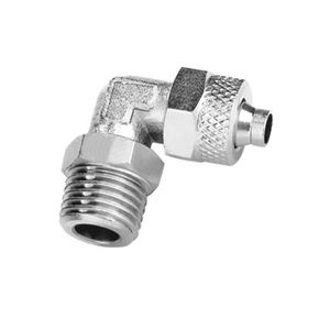 enchufe rápido / codo de 90º / neumático / de latón niquelado