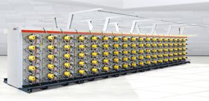 máquina de bobinado de hilado textil / cruzada