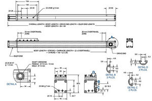 actuador lineal / eléctrico / con correas dentadas / de precisión