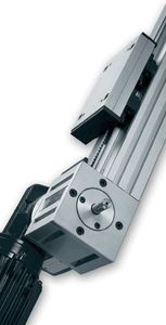 guía lineal con ruedas / de acero inoxidable / de aluminio / con transmisión por correa