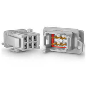 conector RF / DIN / rectangular / de engastar