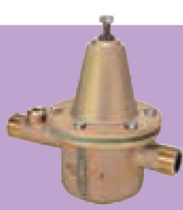 válvula de membrana / de reducción de presión / para agua caliente / de bronce