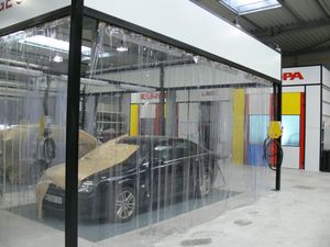 área de preparación de fondo para trabajos de pintura