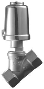 válvula para fluidos agresivos / con actuador neumático / de corte / de acero inoxidable