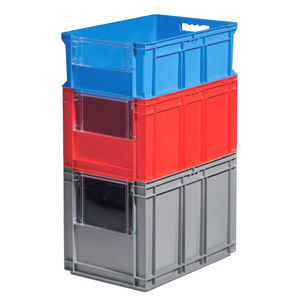 cajón de polipropileno / para almacenamiento / apilable / normalizado