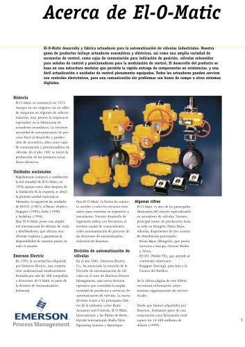 EL-O-MATIC - Valve automation systems