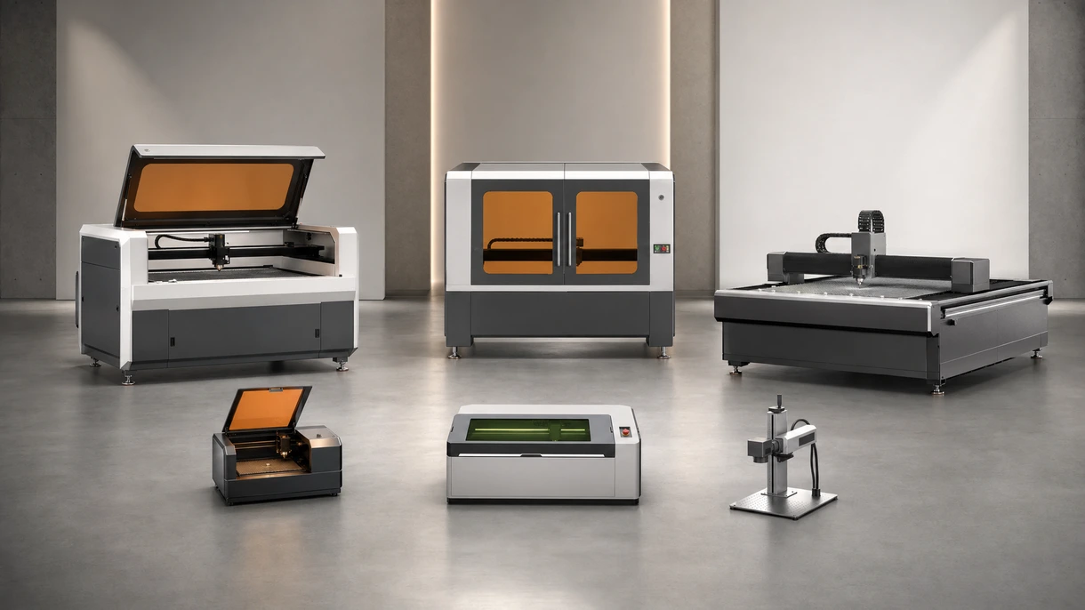 Máquina de corte láser de fibra de alta potencia procesando una plancha de acero inoxidable de gran formato en una moderna planta de fabricación metálica automatizada.