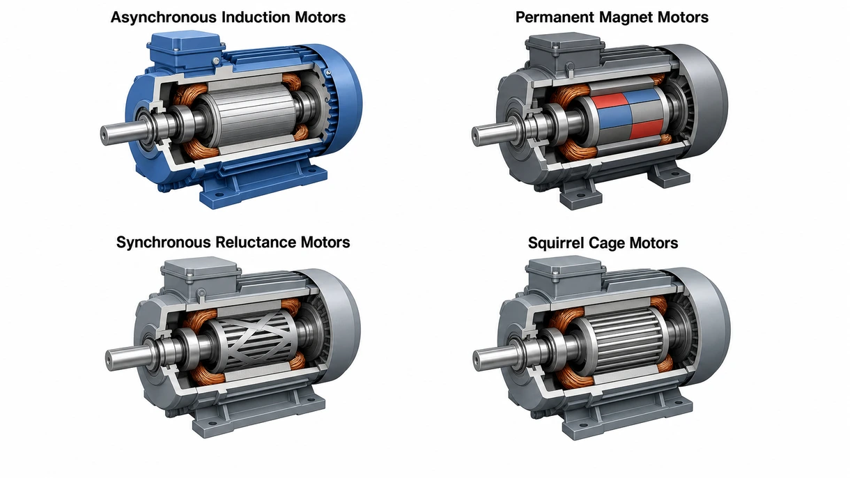 Primer plano de los devanados del estator de un motor AC industrial que muestra un aislamiento de alta calidad para la gestión térmica y la durabilidad operativa.