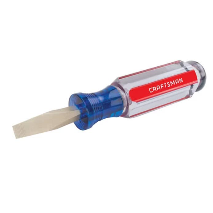 Destornillador plano CMHT65029 Craftsman. de acero / con mango corto