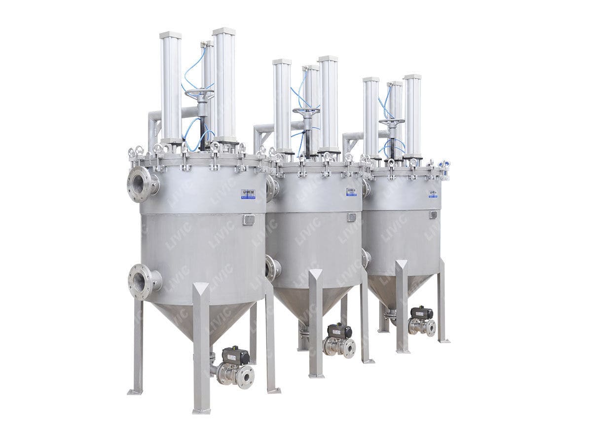 Filtro de líquido / con cesta / autolimpiante / con limpieza neumática