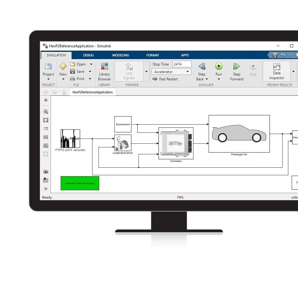 Software de simulación Powertrain Blockset™ The MathWorks de