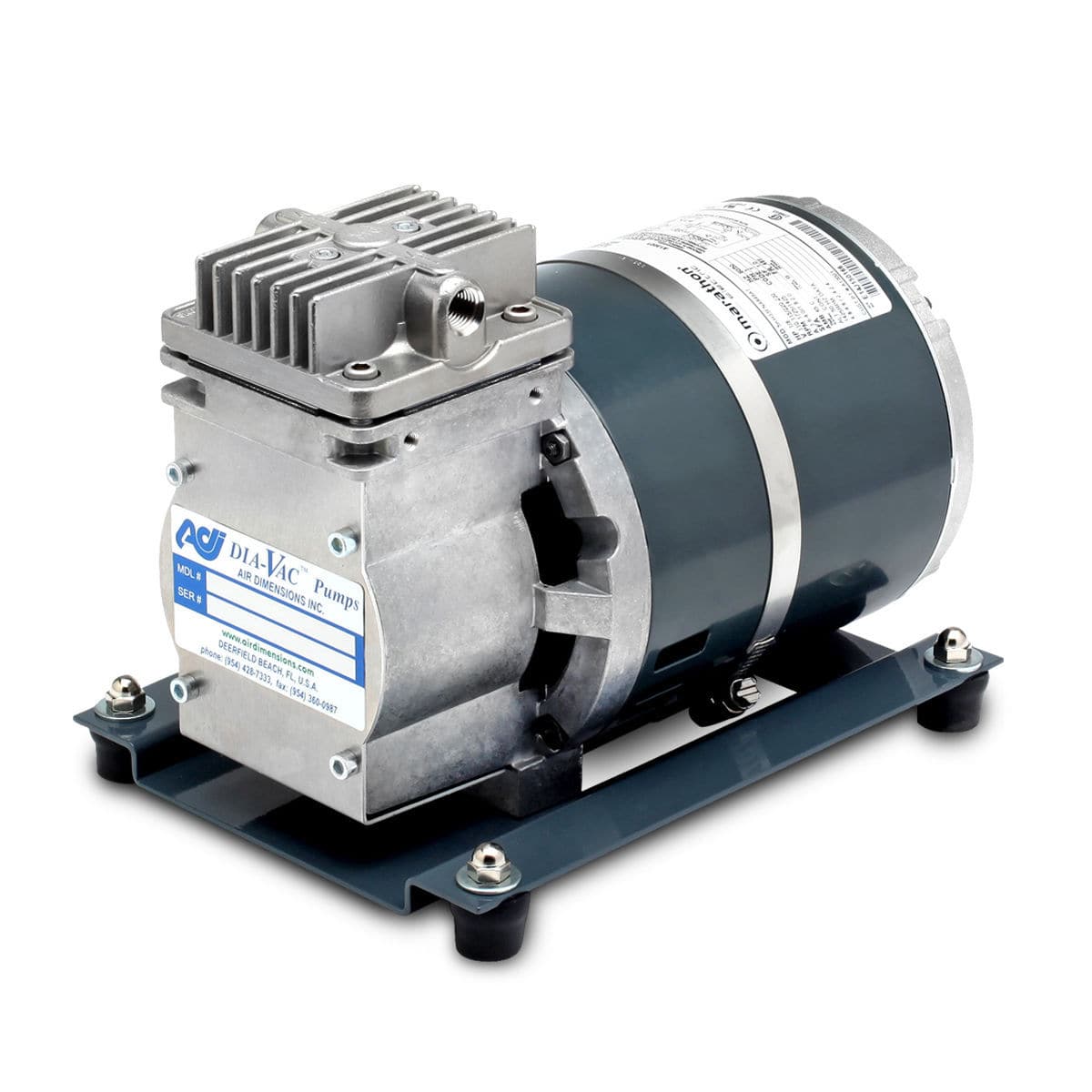 Bomba para gas RSeries DiaVac Air Dimensions Incorpor. con