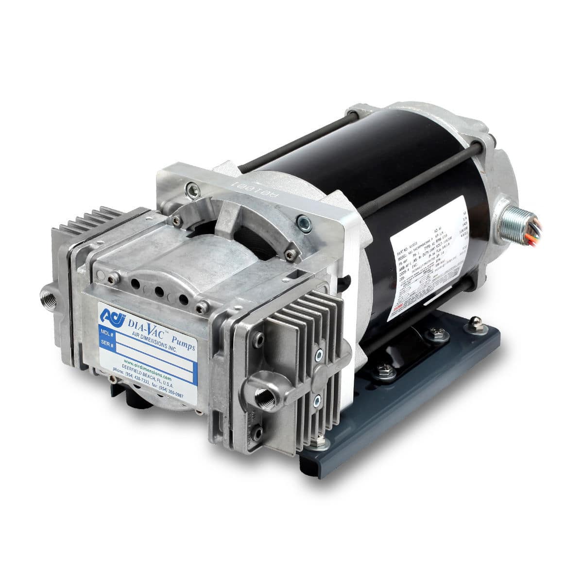 Bomba para gas RSeries DiaVac Air Dimensions Incorpor. con