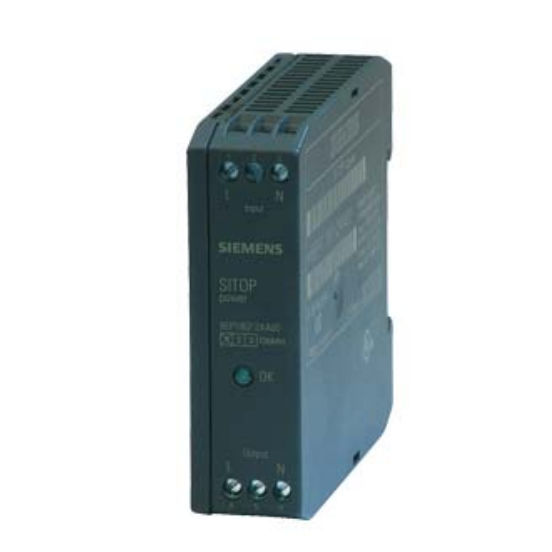 Alimentación eléctrica AC/AC SITOP Siemens Power Supplies