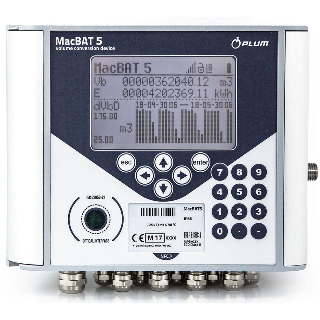 Corrector de volumen de gas MacBAT5 PLUM Sp z.o.o electrónico