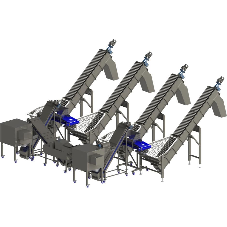 Transportador de tornillo FMT Food Processing Technology para la