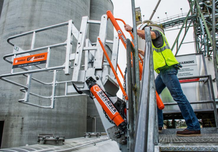 Escalera recta G4 SAS series Safe Rack metálica / con barrotes