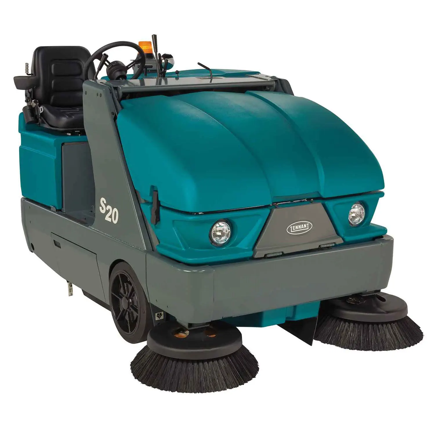 Barredora con operador a bordo - S20 - Tennant - eléctrica de batería / diésel / de exterior