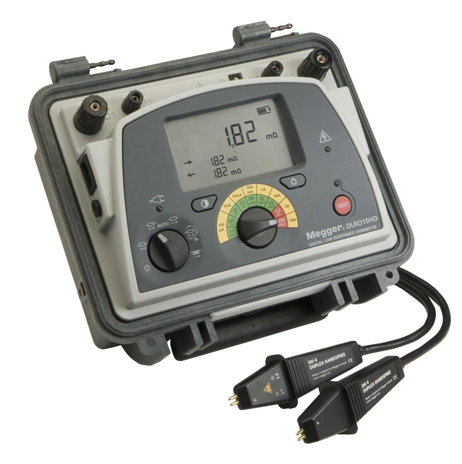 Óhmetro digital DLRO10HD MEGGER de sobremesa / de baja