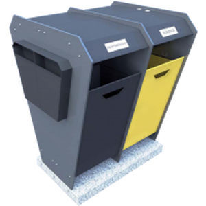 Contenedor de residuos de acero galvanizado - Ecofourbox - GRECO