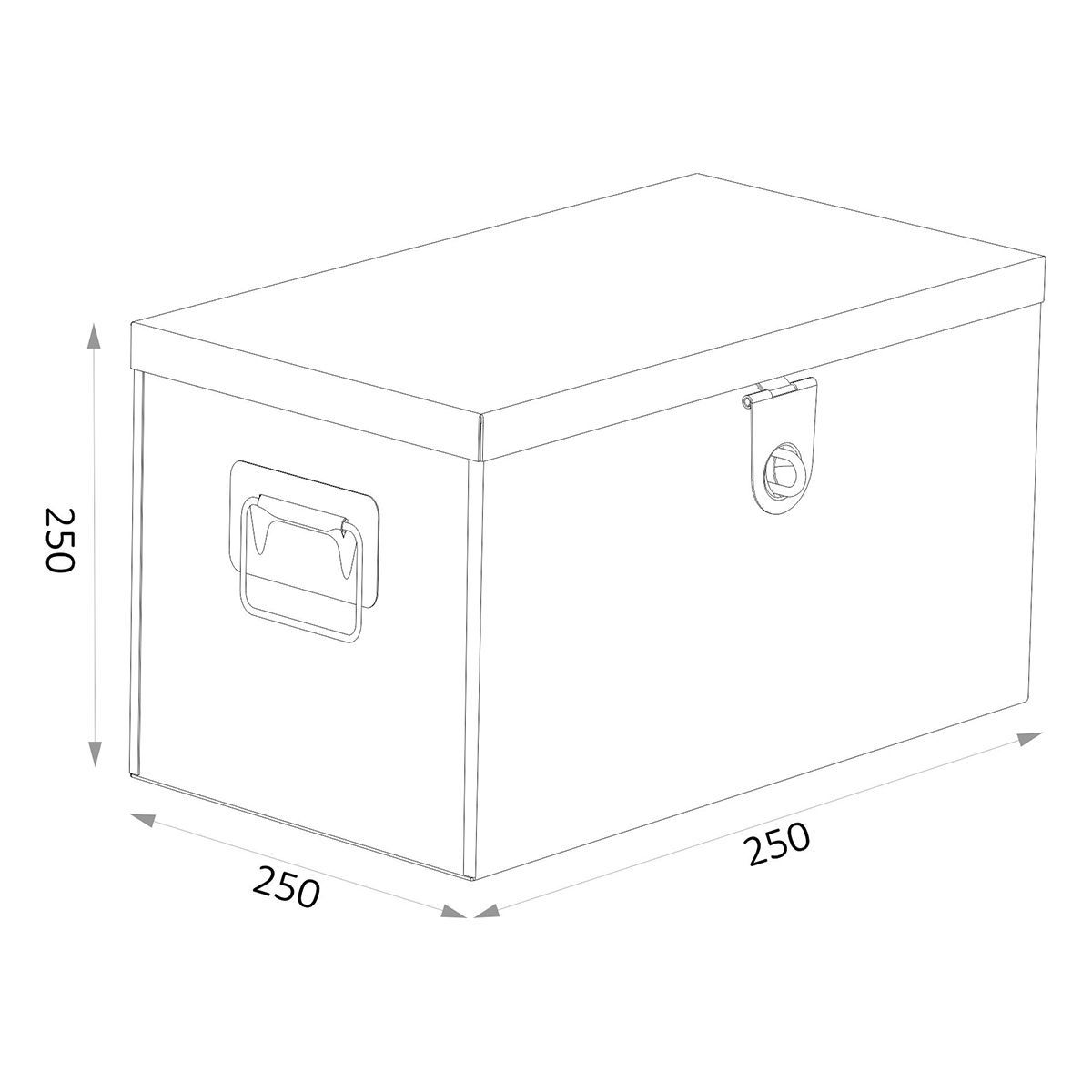 Cajón de metal / para almacenamiento / con asideros / de gran capacidad