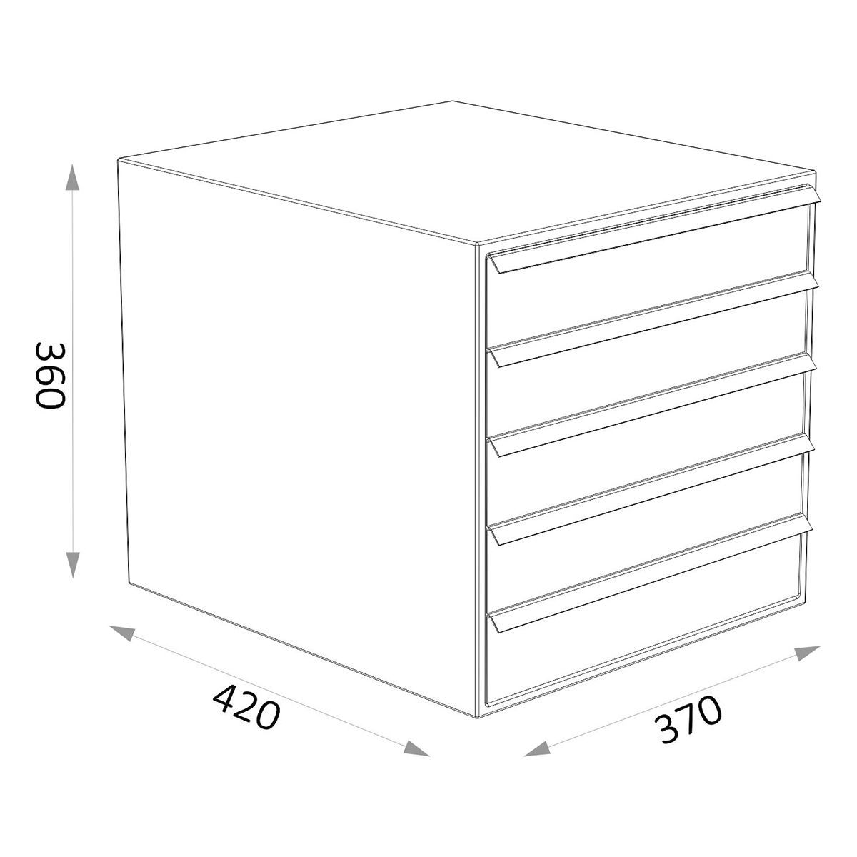Armario de almacenamiento - 106 series - HECO - para suelo / con 5
