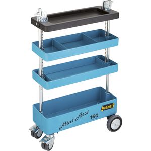 CAJA DE HERRAMIENTAS DE PLÁSTICO HAZET 190L-3, CAJA DE HERRAMIENTAS  AZUL/NEGRO, 3 CAJAS DE PIEZAS PEQUEÑAS EXTRAÍBLES EN LA TAPA