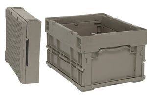 cajón de plástico / para almacenamiento / plegable / reutilizable