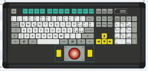 teclado empotrable / con trackball / PS2 / de membrana