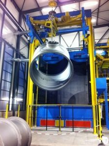 granalladora de transportador aéreo