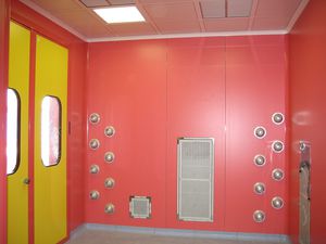 ducha de aire / de pared / de descontaminación