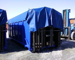 contenedor de basura de metal