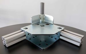 elemento de fijación de para perfiles de aluminio
