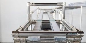 sistema de transporte para cajas de cartón vacías y llenas 1