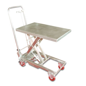 mesa elevadora de tijera / con pedal / móvil