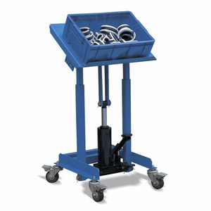 mesa elevadora de columna / hidráulica / con pedal / móvil