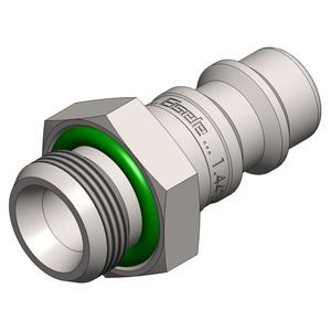 racor push-in / recto / neumático / de acero inoxidable