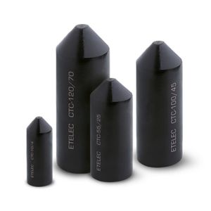 capuchón termorretráctil / press fit / cilíndrico / de poliolefina