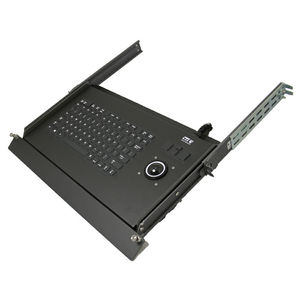 teclado montado en rack-cajón / de tecla mecánica / 101-104 teclas / con trackball