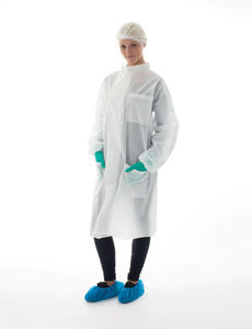 bata de trabajo / de protección química / antiestática / para laboratorio