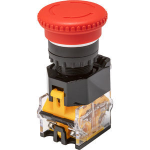 botón pulsador de parada de emergencia