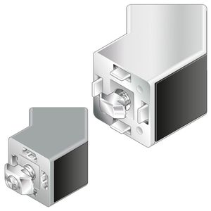 conector de perfil 45°