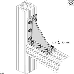 soporte para transportar perfiles de aluminio