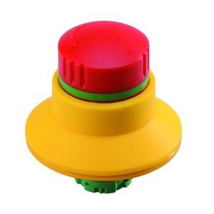 botón pulsador de parada de emergencia