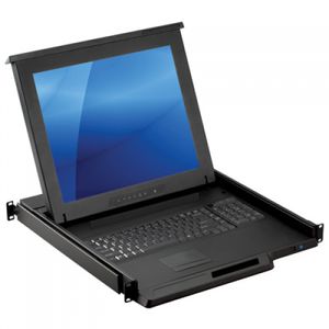 teclado montado en rack-cajón / de tecla mecánica / 104 teclas / con trackball